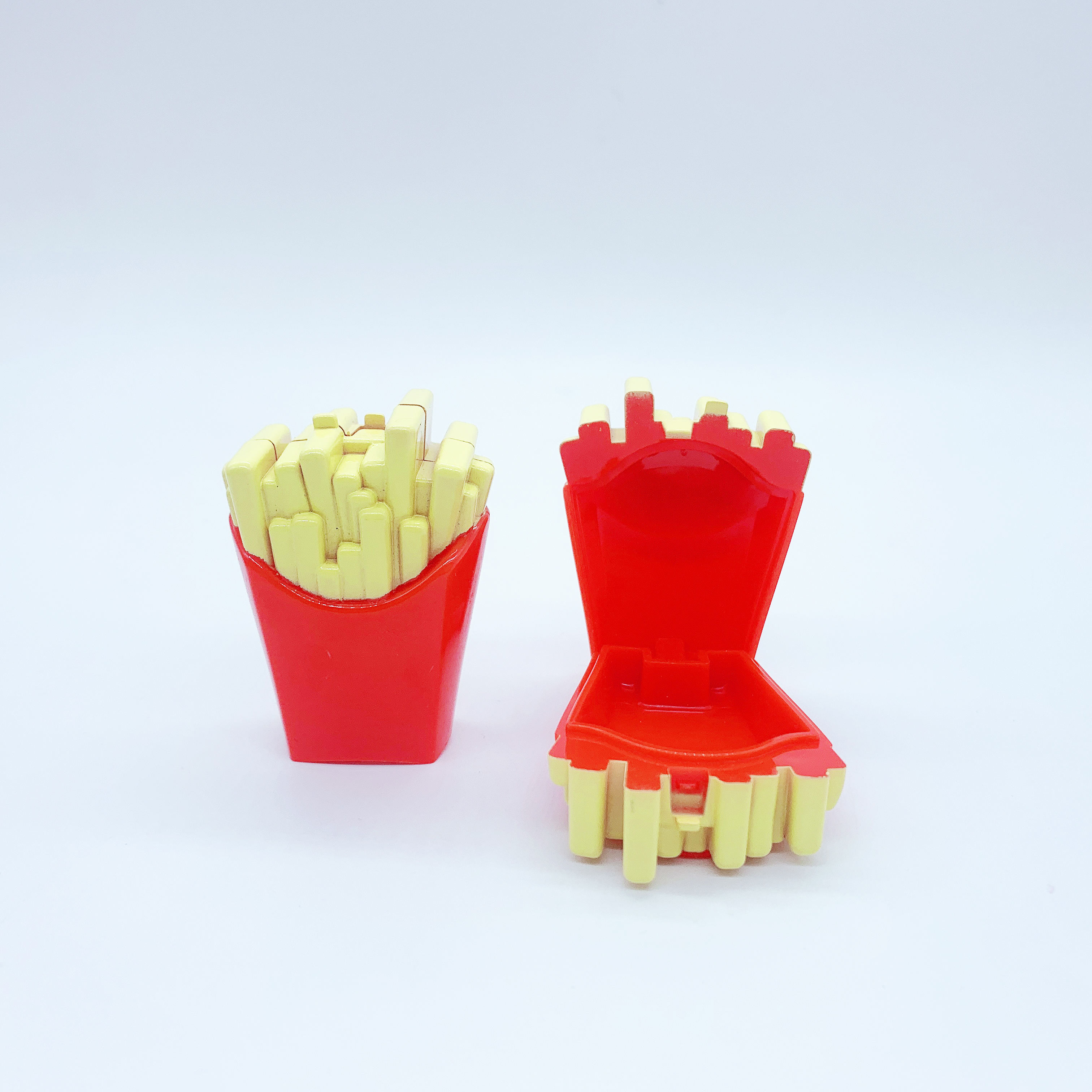 Wholesale custom cosmetics packaging cute cartoon hamburger fries shape cream bottle cream jar empty container