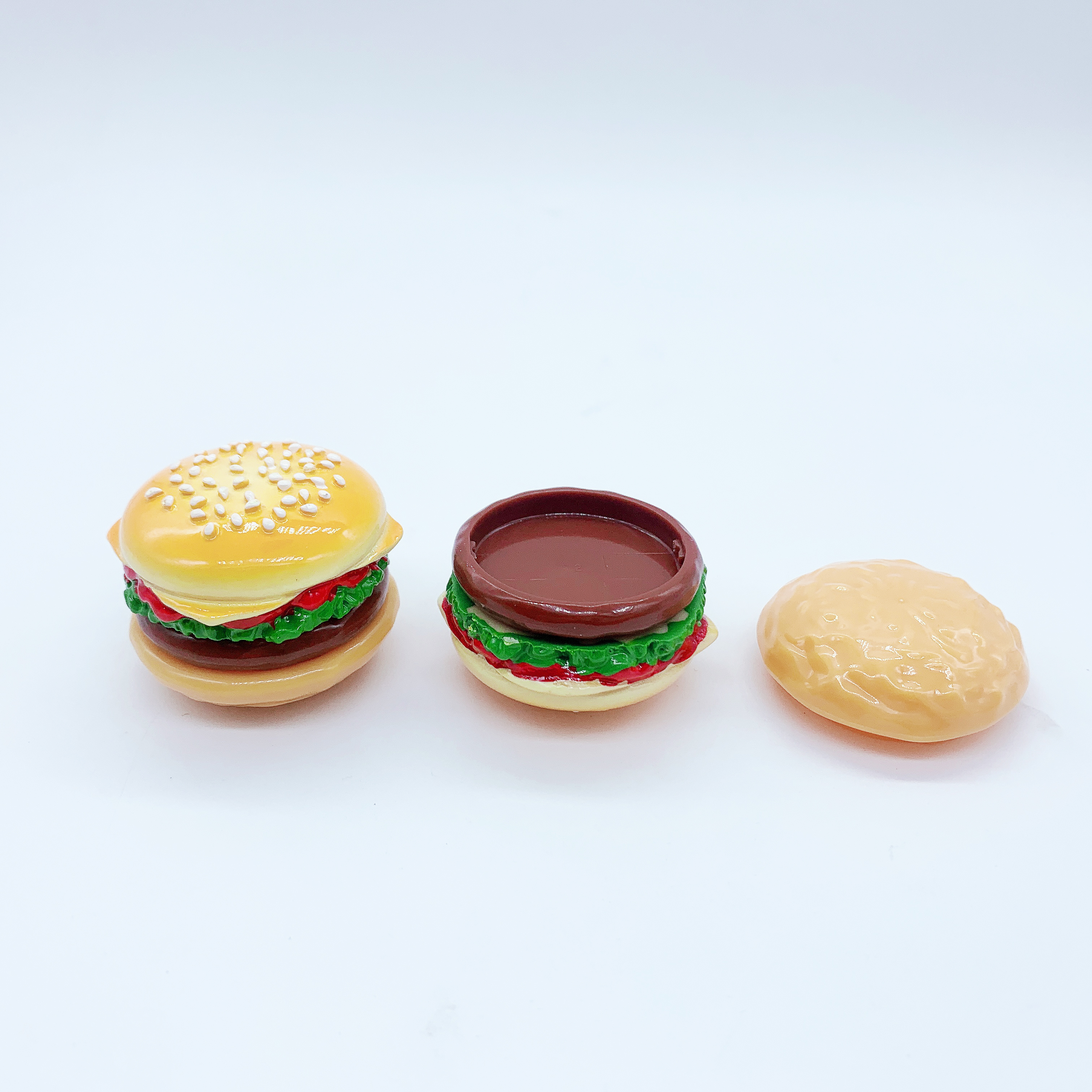 Wholesale custom cosmetics packaging cute cartoon hamburger fries shape cream bottle cream jar empty container