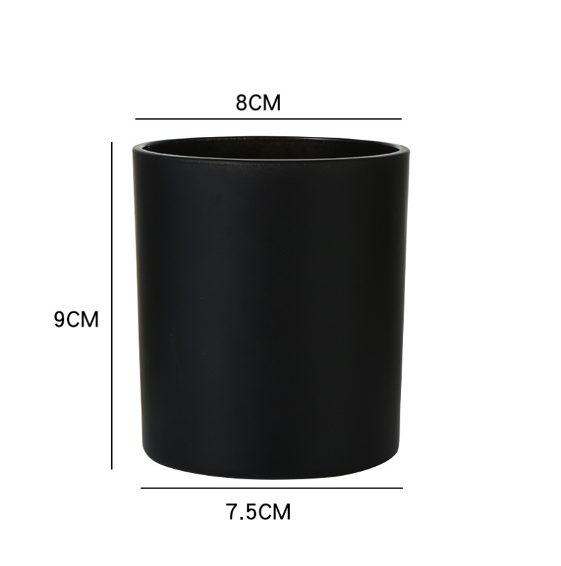 Wholesale custom decorative Scented decorations Mini candle Luxury Aroma Black Glass Candle