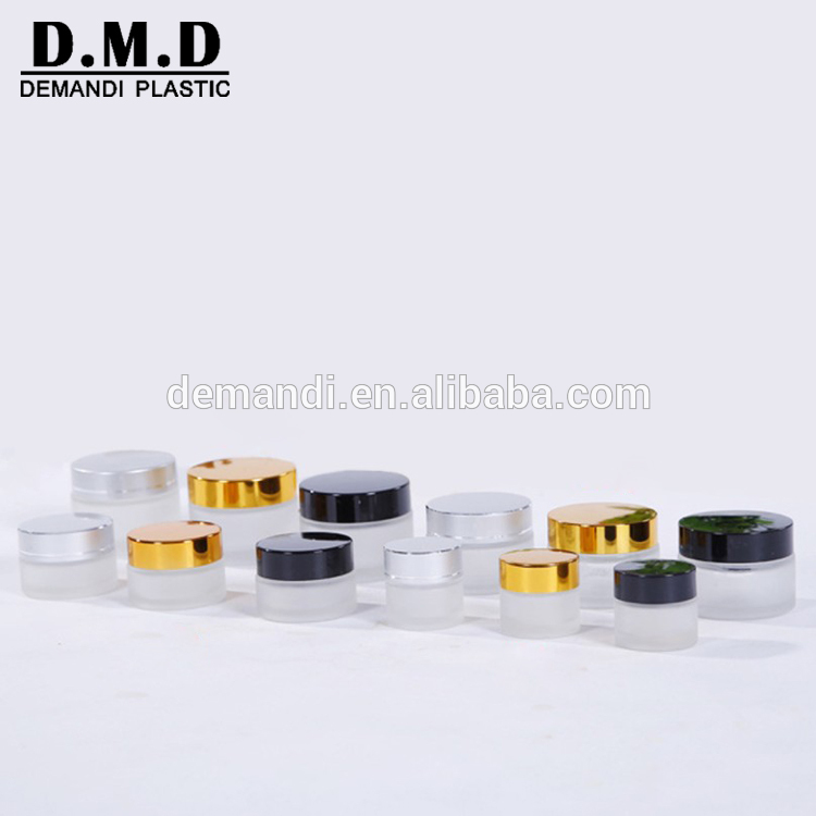 Wholesale custom logo empty rose gold cover lid 5ml 10ml 15ml 20ml 30ml 50ml 60ml cosmetic frosted glass lip scrub container