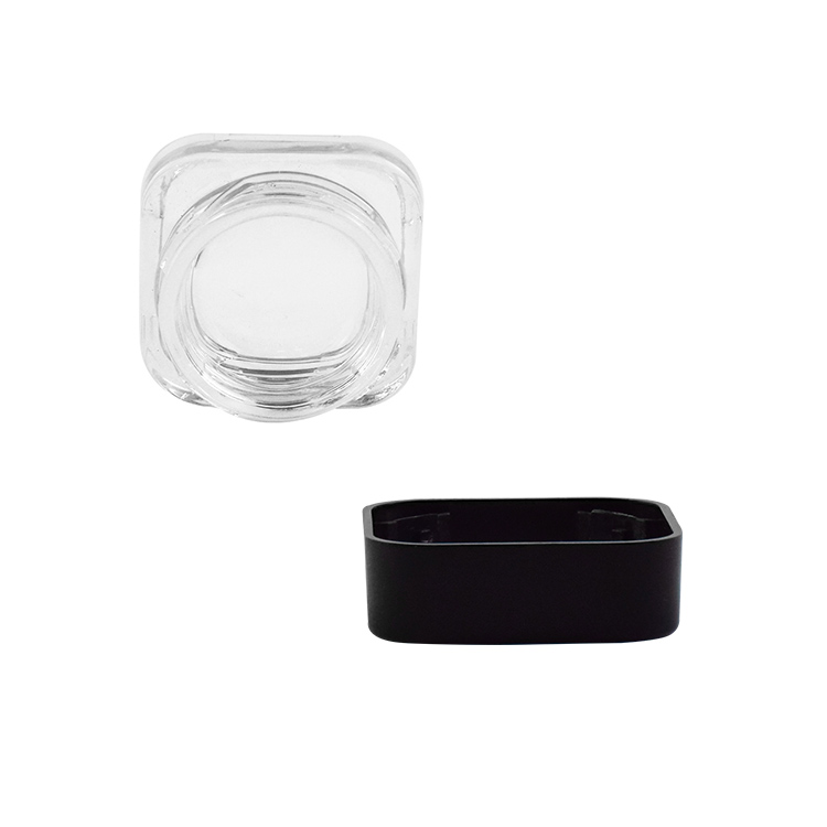 Wholesale custom logo printed square round child resistant cbd flower hemp small glass jar custom packaging balm glass jar