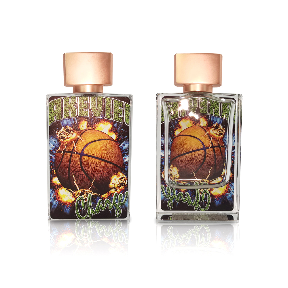 Wholesale custom logo printing square mist spray bottle for perfume glass 30ml 50ml 70ml