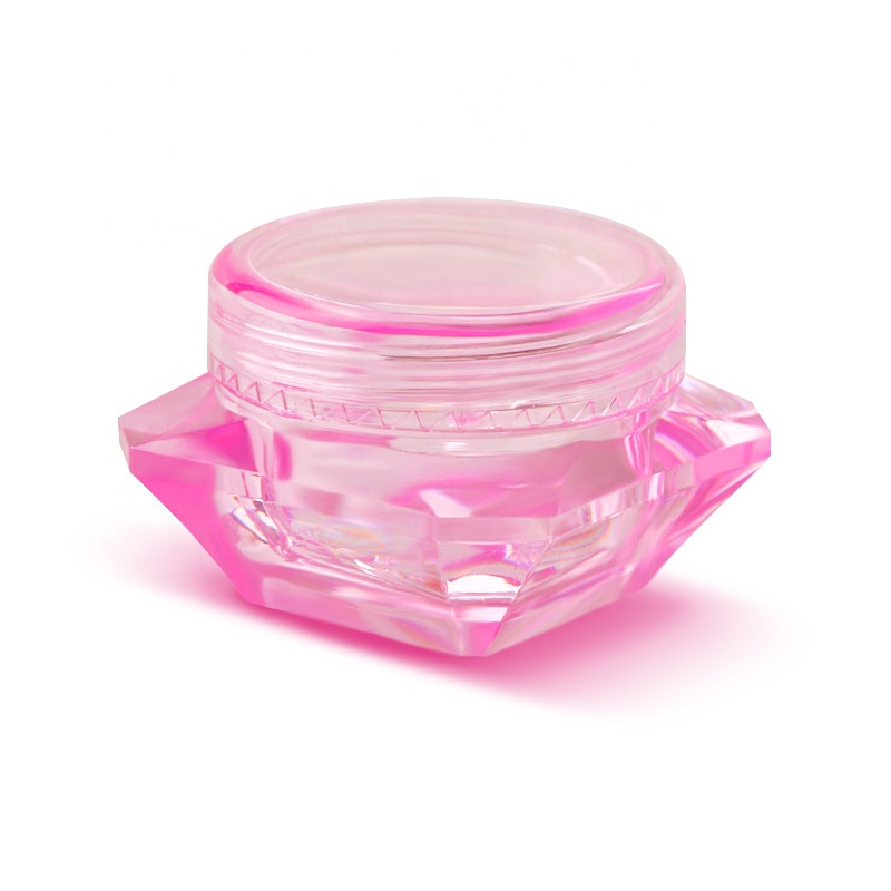 Wholesale custom luxury 3g 5g facial cream jars container plastic acrylic rose gold cosmetic cream jewelry shape jar