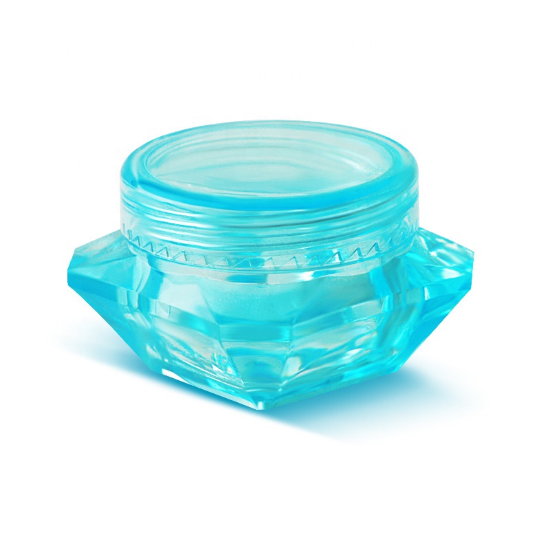 Wholesale custom luxury 3g 5g facial cream jars container plastic acrylic rose gold cosmetic cream jewelry shape jar