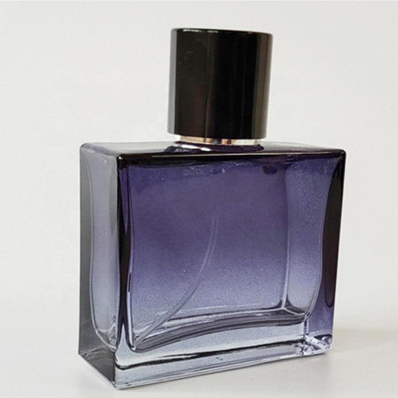 Wholesale customization empty Glass 55ml Clear Purple perfume atomizer bottle