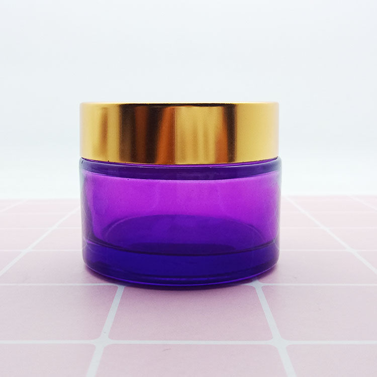 Wholesale customized 50g glass jar and plastic cosmetic jar