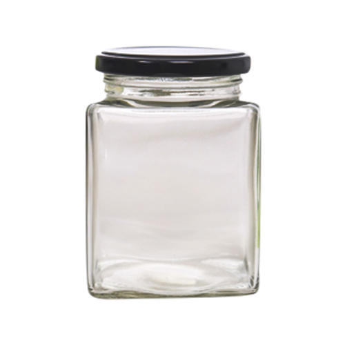 Wholesale  customized  high quality 200ML classic square glass jam jar with screw cap for candy honey vegetable salad jam