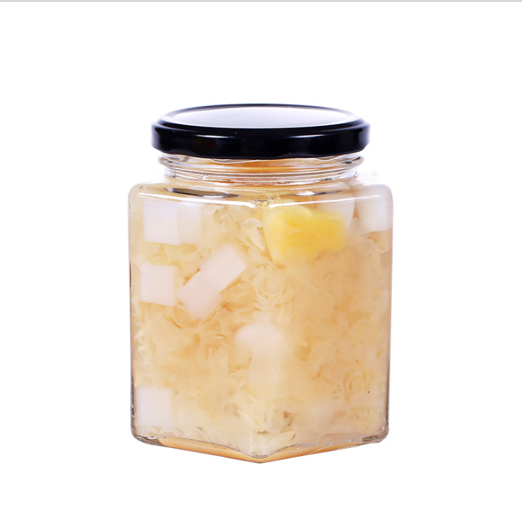 Wholesale customized high quality 200ML classic square glass jam jar with screw cap for candy honey vegetable salad jam