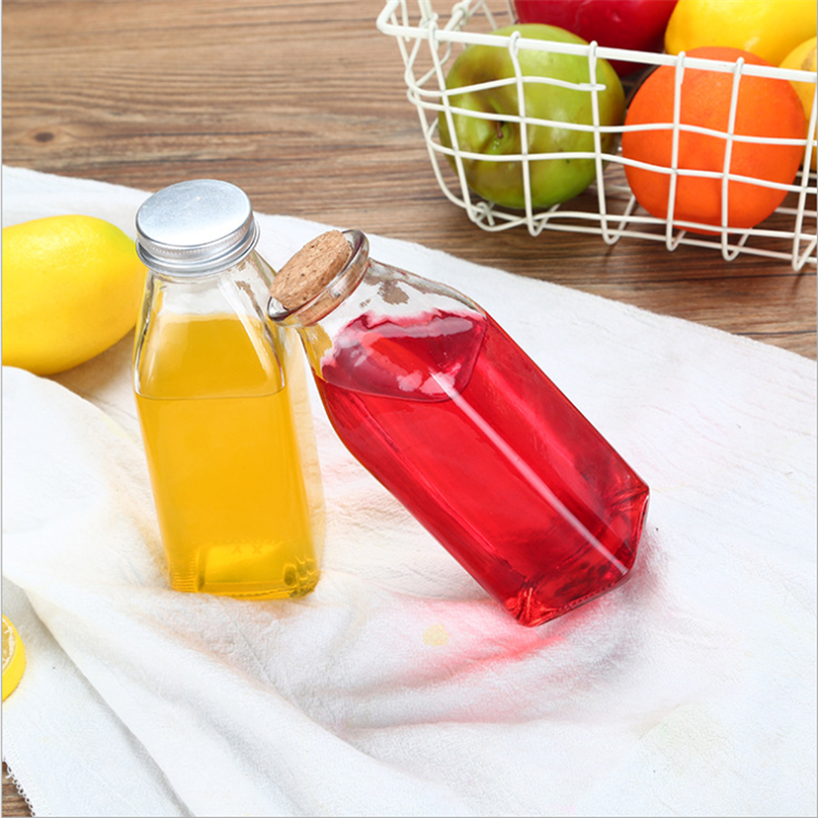 Wholesale customized logo 100ml 300ml 500ml milk juice water beverage glass drink bottle