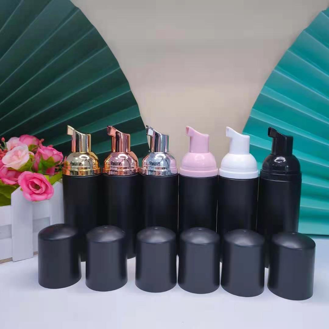 Wholesale customs logo luxury mousse bottle black foam pump bottle in good price