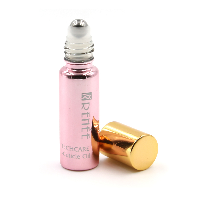 Wholesale cute package travel size 5ml pink glass eye serum roller bottle