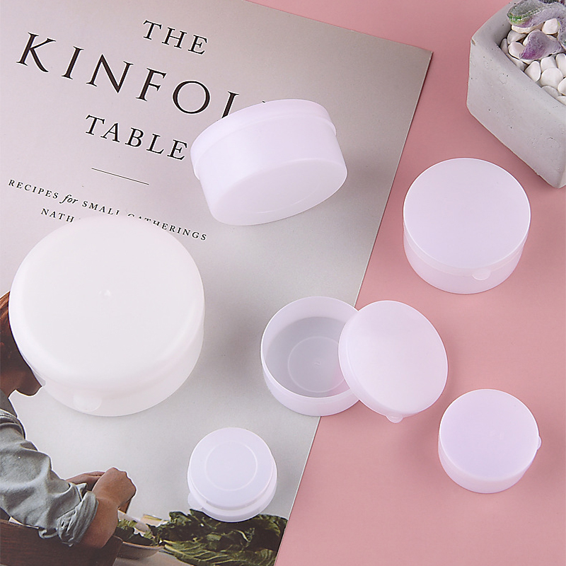 Wholesale cylinder of white pot clear transparent plastic containers custom label jar