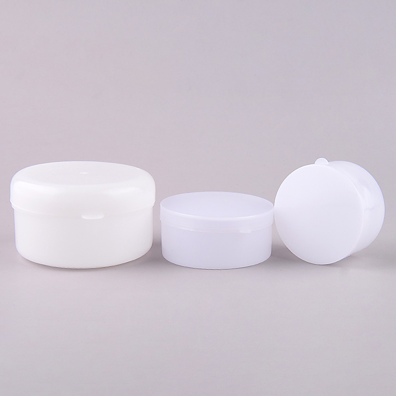 Wholesale cylinder of white pot clear transparent plastic containers custom label jar
