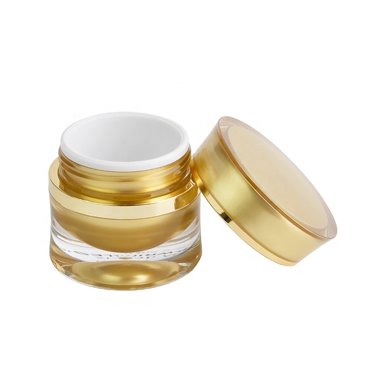 Wholesale design screw up 50g golden cosmetics cream empty jar