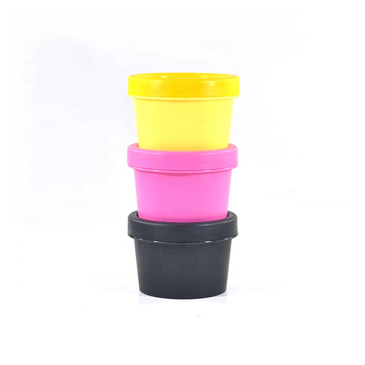 Wholesale disposable container yellow red black 50g 100g 200g plastic face cream jar with lid