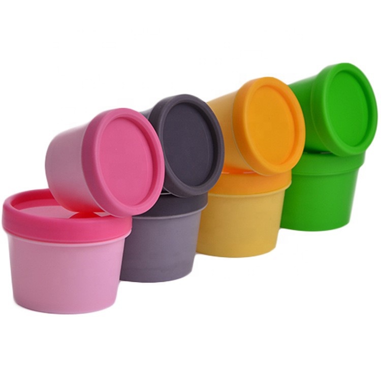 Wholesale disposable container yellow red black 50g 100g 200g plastic face cream jar with lid
