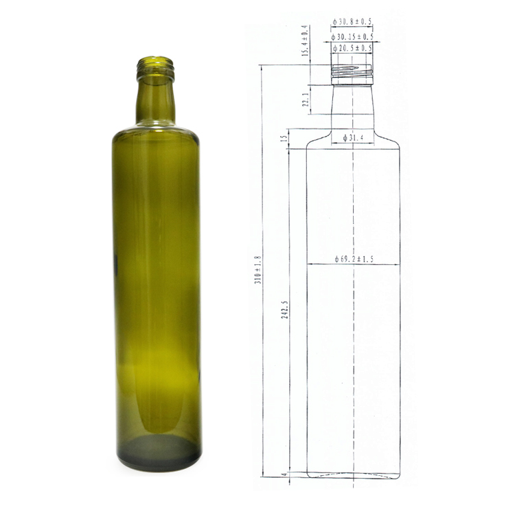 Wholesale dorica glass bottle olive oil bottle all kinds of ml CY-180