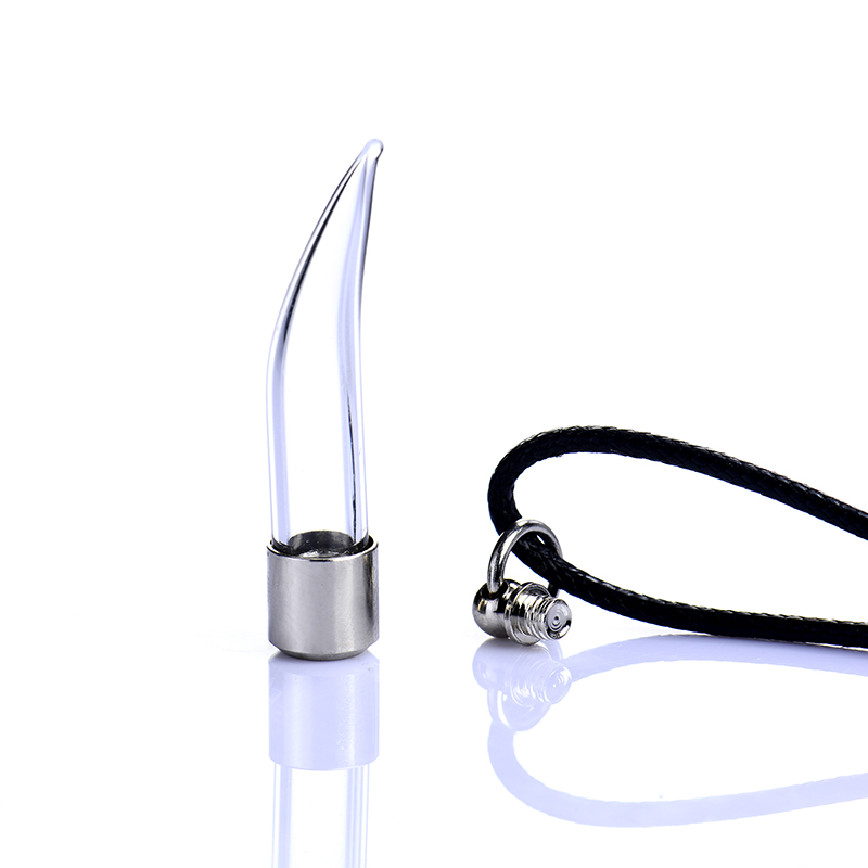 Wholesale dry flower crystal beads chili shape glass vial charms pendant rice art pendant necklace