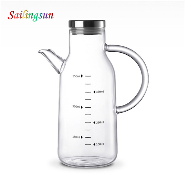 Wholesale durable classical design fancy handmade pyrex glass spice jar