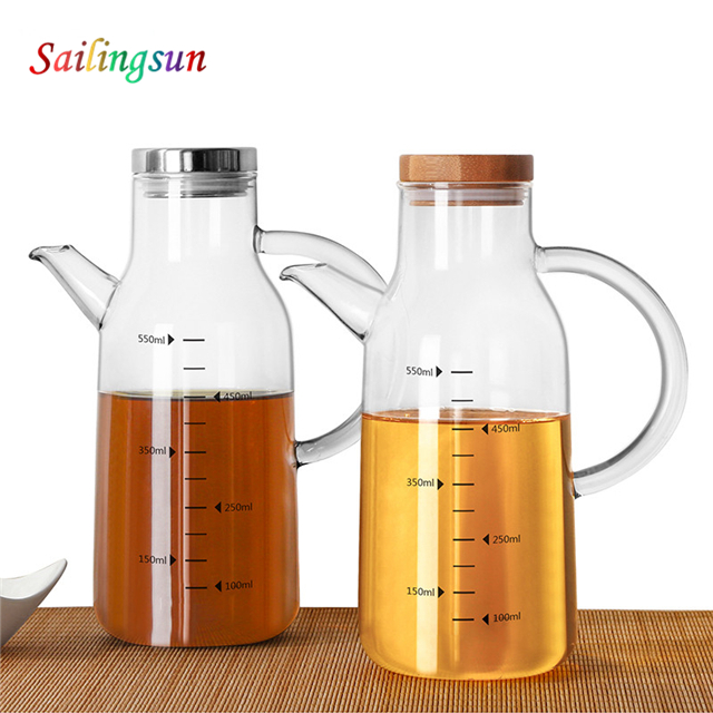 Wholesale durable classical design fancy handmade pyrex glass spice jar