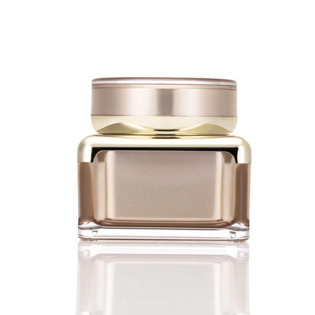 Wholesale eco friendly cosmetic containers acrylic rose gold cosmetic bottle series