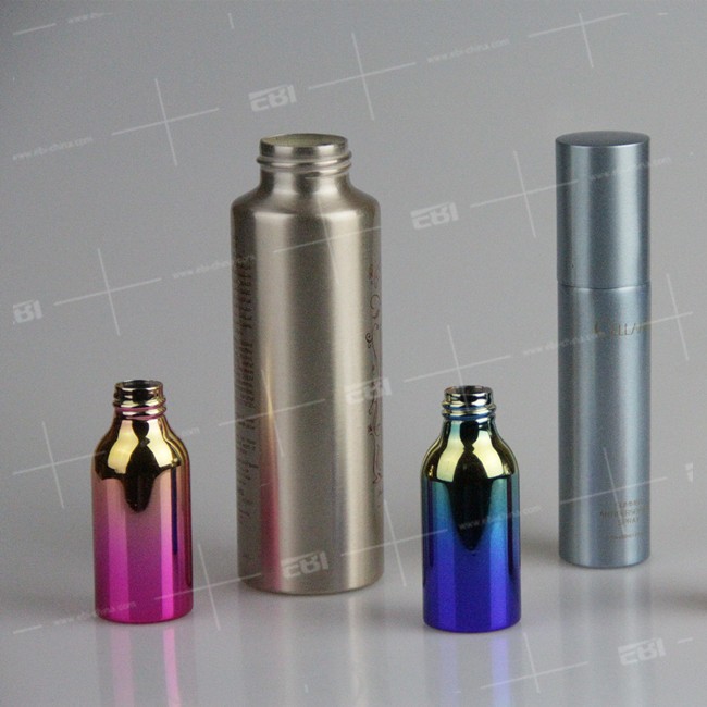 Wholesale eco friendly new design refillable metal aluminum perfume water shampoo lotion cosmetic pump mist trigger spray bottle