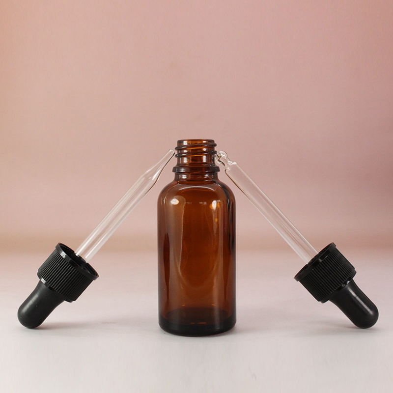 Wholesale empty 1/2 1 oz 2 oz 4 oz 8 oz 16 oz 32 oz 2 4 ounce brown amber clear colbalt blue boston round glass dropper bottles