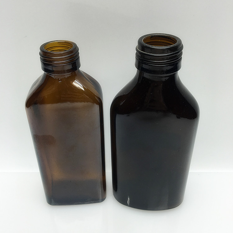Wholesale empty 100ml pharmaceutical amber glass cough syrup bottle