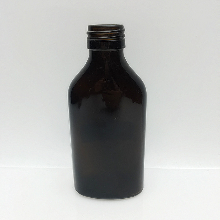 Wholesale empty 100ml pharmaceutical amber glass cough syrup bottle
