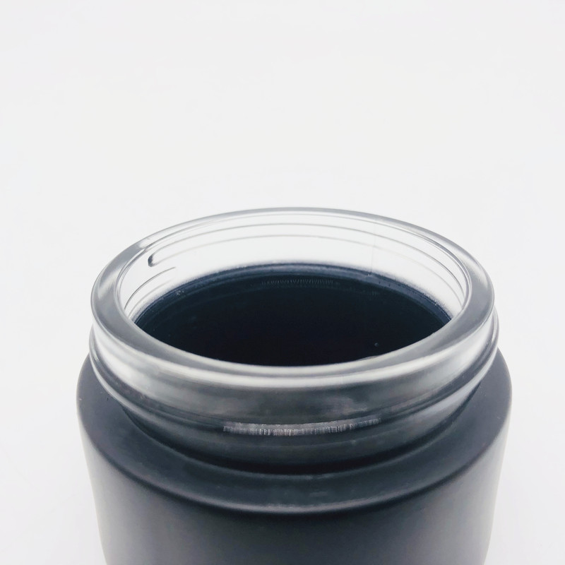 Wholesale empty 15ml 30ml 50ml luxury black matte glass frost cream fashion cosmetic glass jar