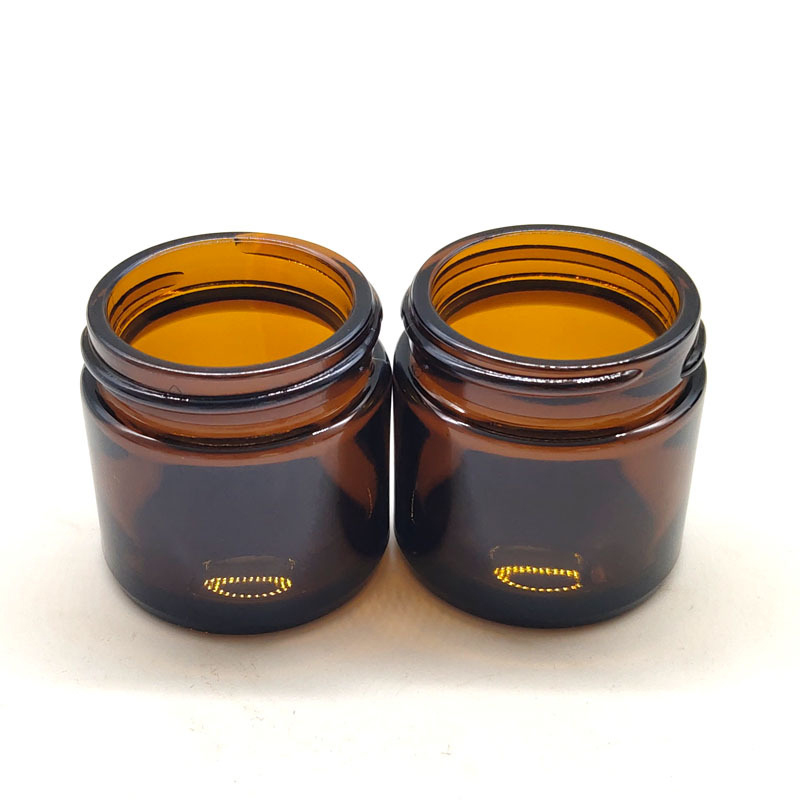 Wholesale empty 16 oz 8 oz amber glass candle jar with metal lid