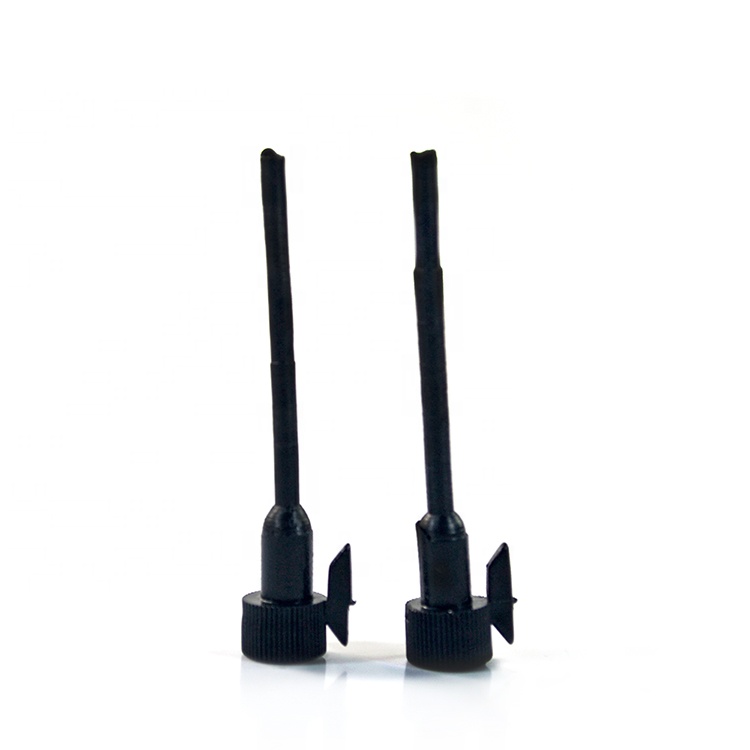 Wholesale empty 1ml 2ml 3ml 5ml clear glass black cap sample perfume spray bottle