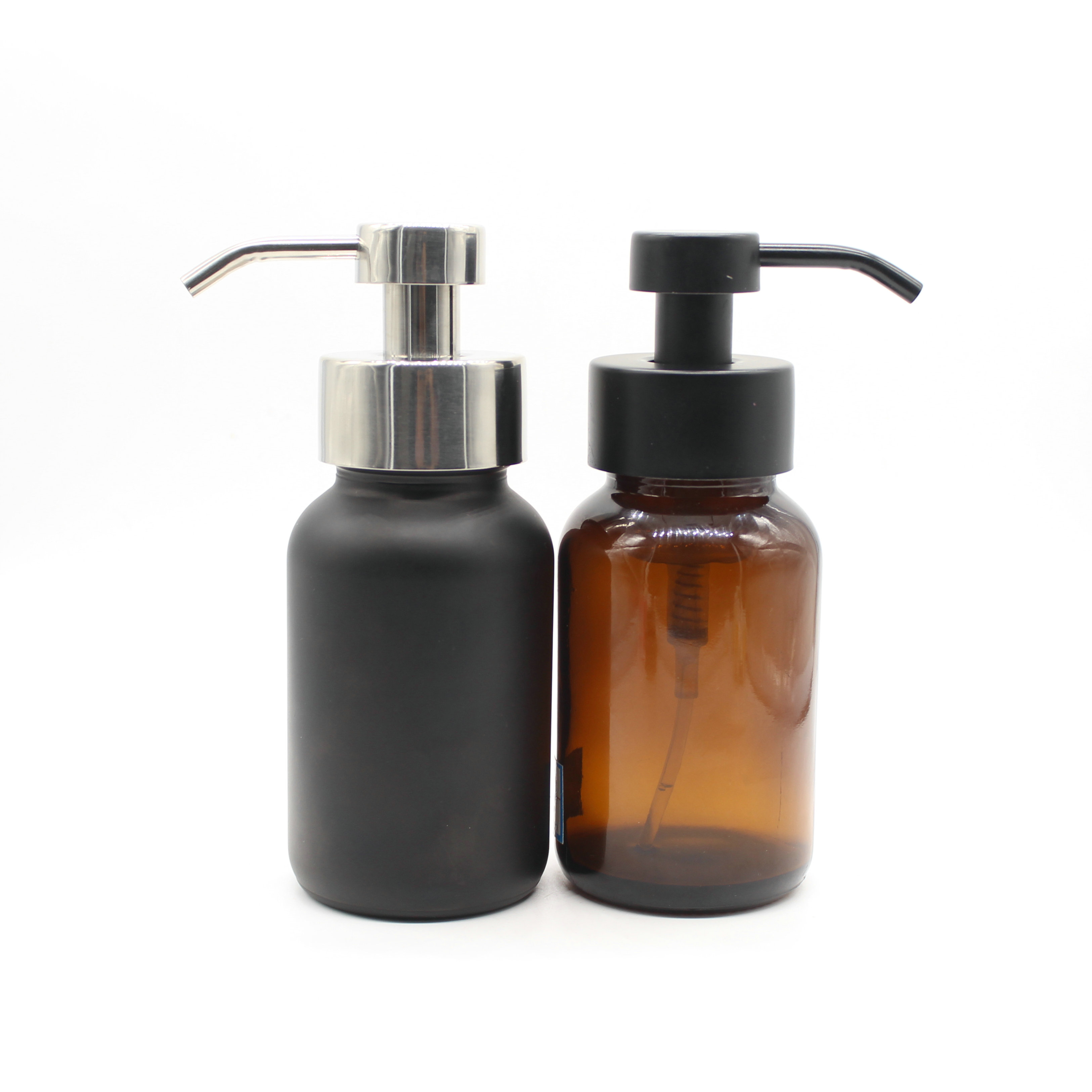 Wholesale empty 250ml 8oz foaming hand wash glass shampoo bottles