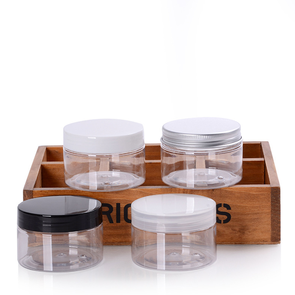 Wholesale empty 30g 40g, 50g 60g 80g 100g 120g 150g 200g 250g 500g food container clear PET plastic candy jar/