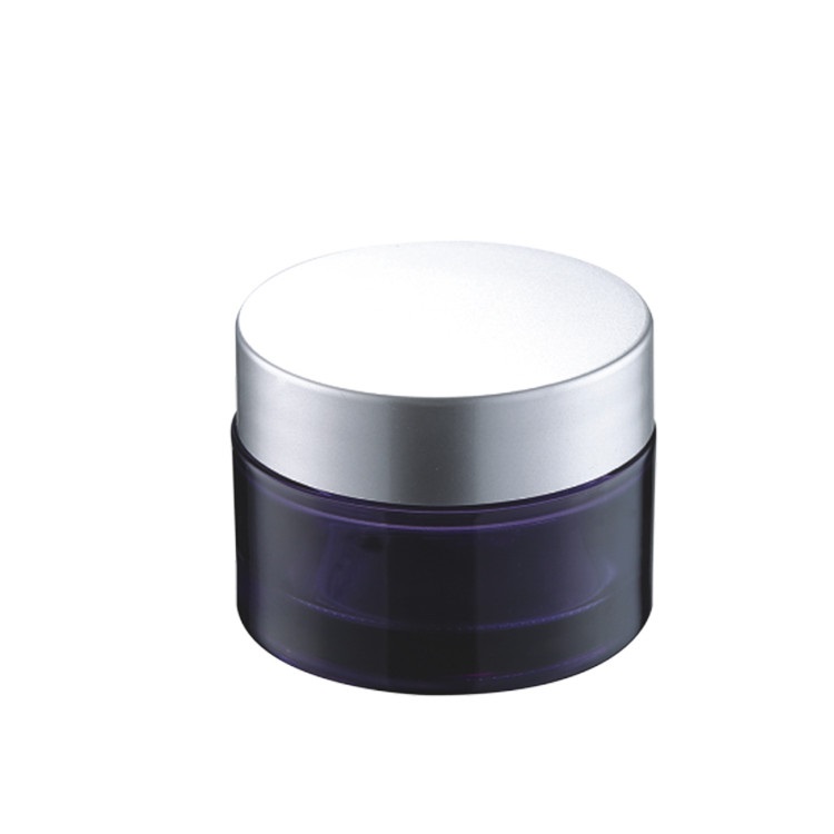 Wholesale empty 50g amber green black glass cosmetic cream jar for cosmetic package