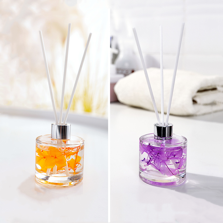 Wholesale empty 50ml 100ml 200ml household round aromatherapy glass bottle