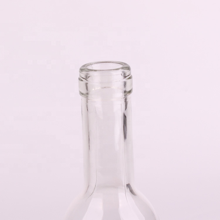 Wholesale empty 750ml amber round glass wine bottle for red wine Champagne with cork