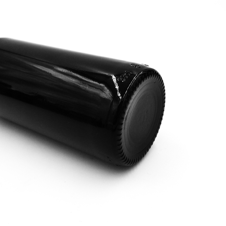 Wholesale empty bottle for beer 330ml 12oz crown lid type matt black beer glass bottles