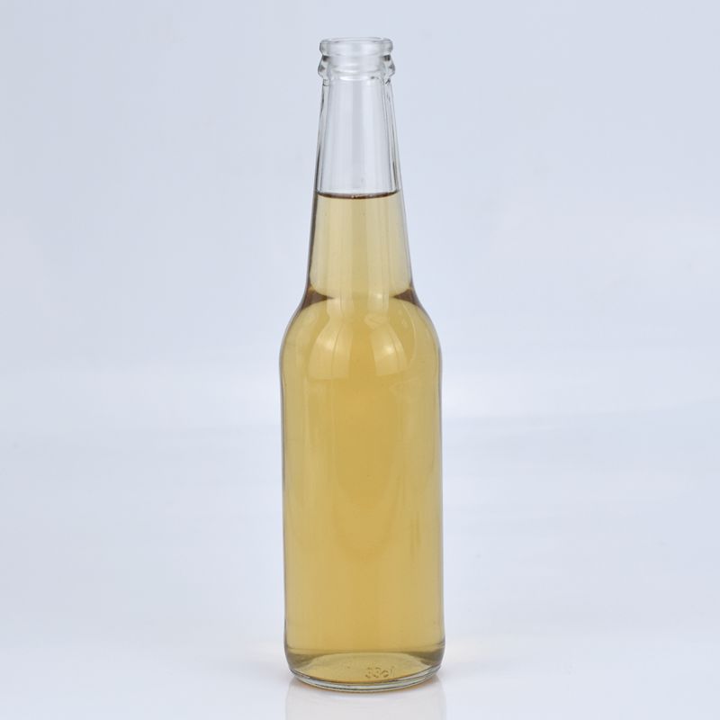 Wholesale empty cheap price 330ml clear juice and Sodas bottles