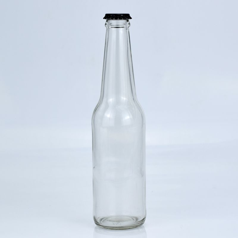 Wholesale empty cheap price 330ml clear juice and Sodas bottles
