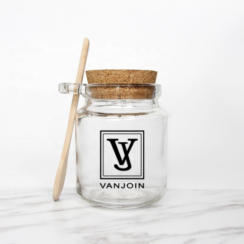 Wholesale empty clear frosted 200ml bath salt bottle container for body scrub