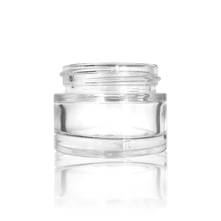 Wholesale empty cosmetic glass cream containers jar 15ml