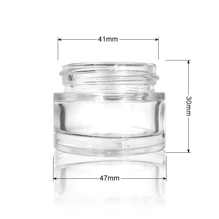 Wholesale empty cosmetic glass cream containers jar 15ml
