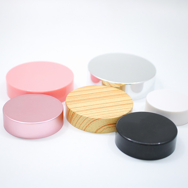 Wholesale empty cosmetic jar container plastic cream jar with any color lid