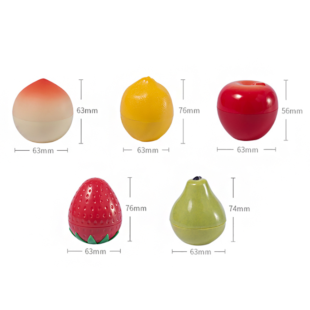 Wholesale empty cosmetic plastic cute fruit shaped 30g colored cream container