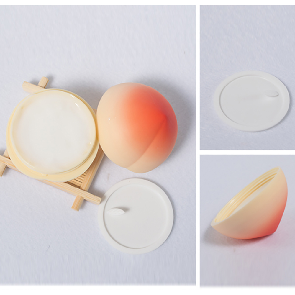 Wholesale empty cosmetic plastic cute fruit shaped 30g colored cream container