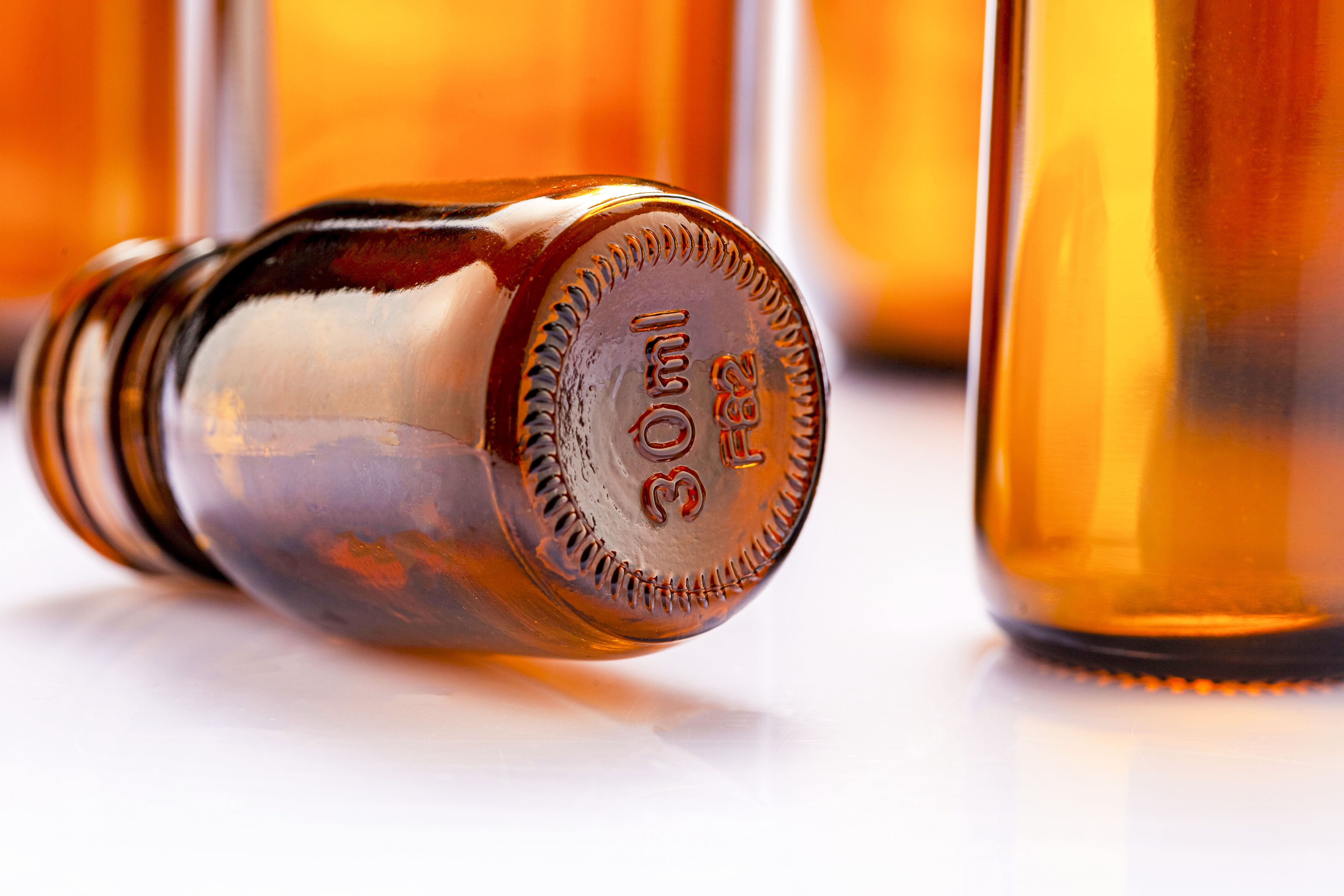 Wholesale empty cough syrup bottles Amber glass bottle syrup bottle DIN28mm