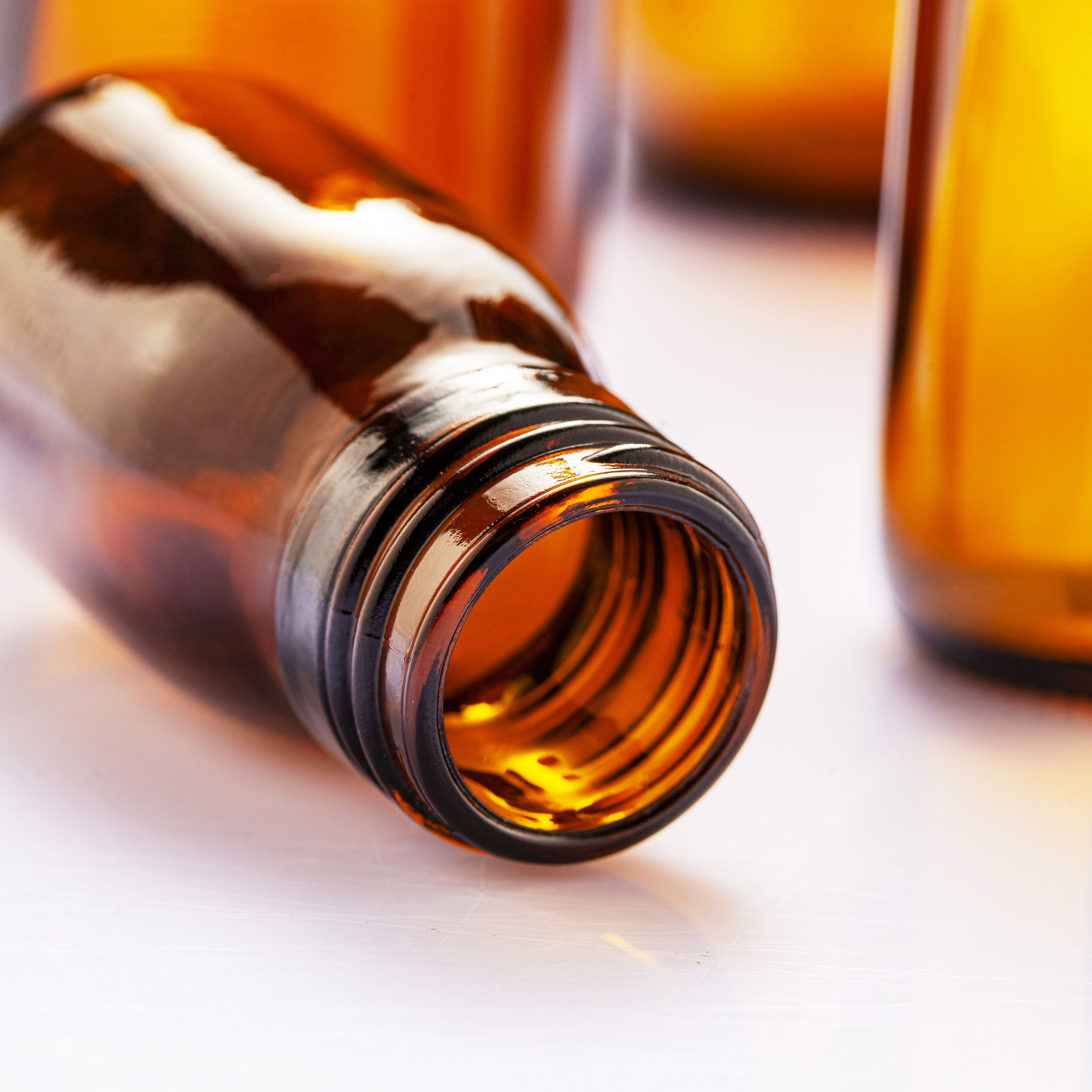 Wholesale empty cough syrup bottles Amber glass bottle syrup bottle DIN28mm