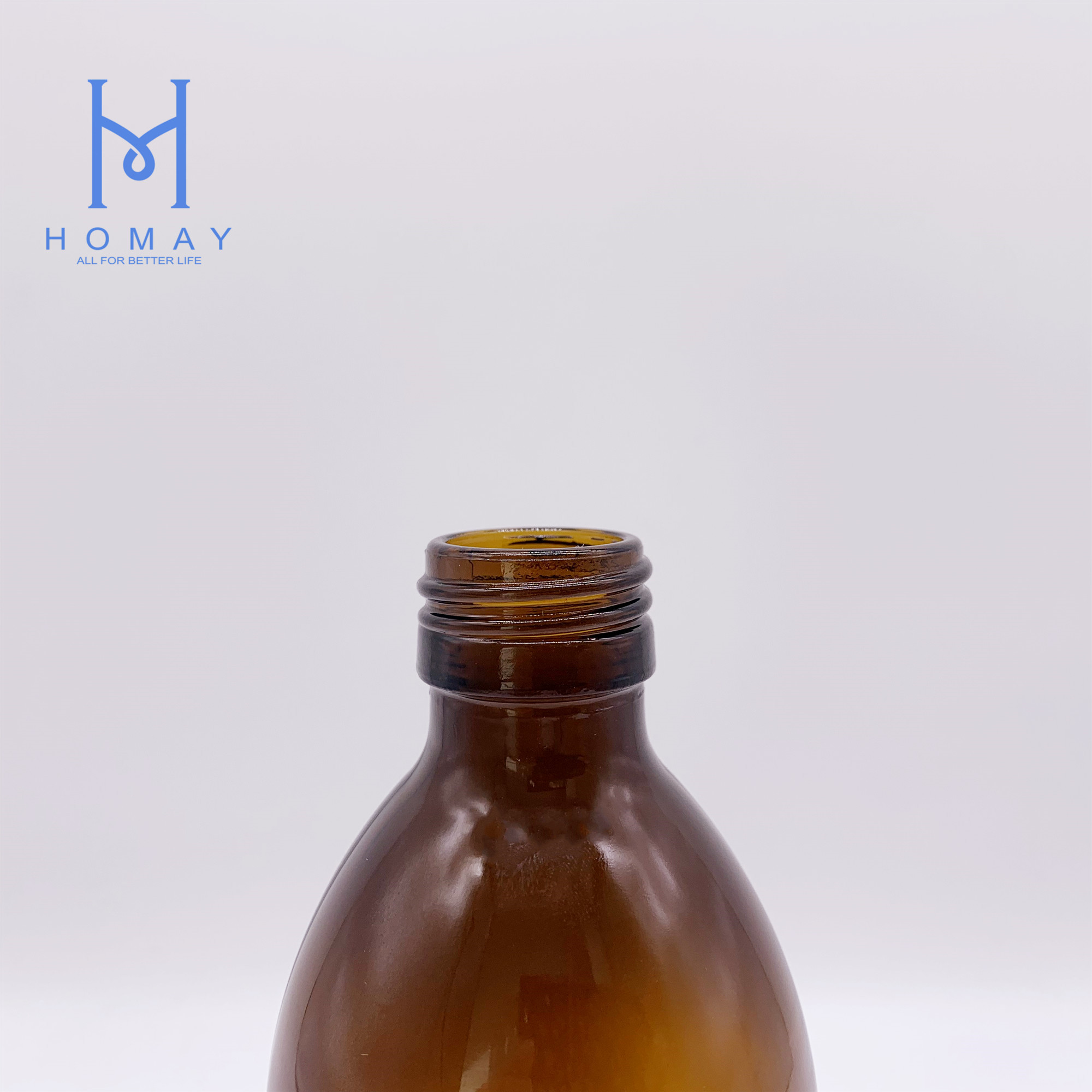 Wholesale empty cough syrup bottles Amber glass bottle syrup bottle DIN28mm