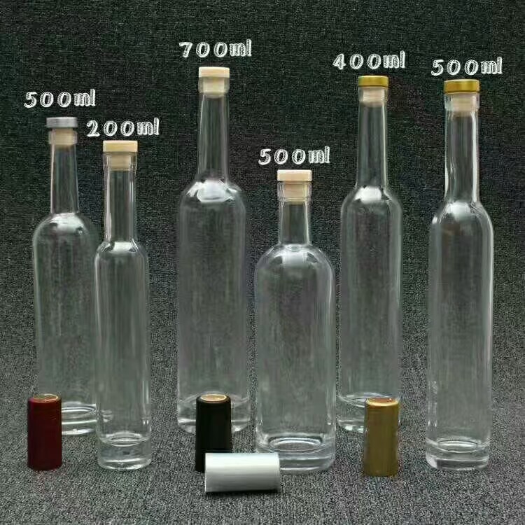 Wholesale empty flint olive oil liquor spirit black glass bottles cheap price